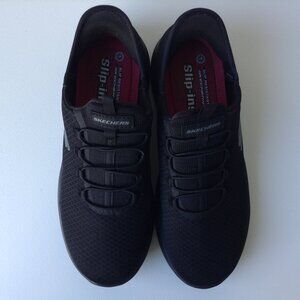 ⭐SKECHERS SLIP-INS SUMMITS-ENSLEE WORK SNEAKERS in Black, size 8.5 wide⭐
